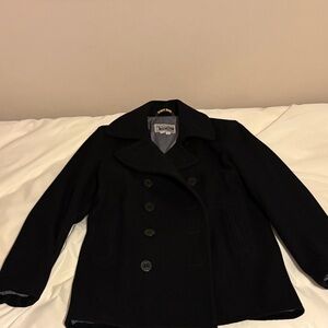 Men's Black Peacoat